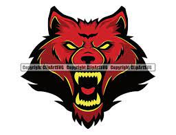 Wolf Wolves Mascot School Team Head