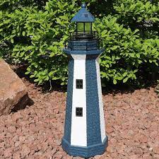 Solar Led Lighthouse Garden Statue