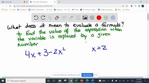 What Does It Mean To Evaluate A Formula