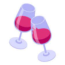 Wine Glass Cheers Vector Icon