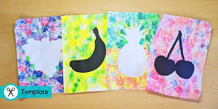 Fruit Silhouette Painting Food Crafts