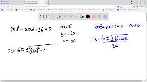 Quadratic Formula 25
