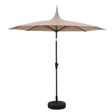 Co Z 9 Ft Wide Market Patio Umbrella With Crank Handle Beige