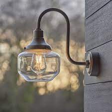 Outdoor Brushed Silver Wall Lamp