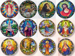 Catholic Saint Stained Glass Suncatcher