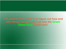 Ppt The Green Glass Door Riddle