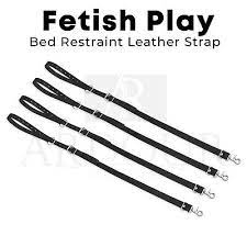 4pcs Bdsm Gear Connector Leather Straps