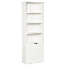 Homcom White Composite 4 Shelf Bookcase