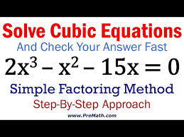 Solve Cubic Equations Step By Step