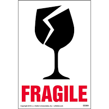 Fragile Label With Icon