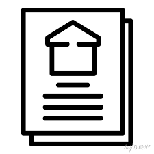 Builder House Plan Icon Outline