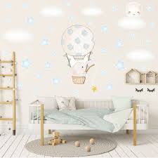 Nursery Wall Decal Baby Boys Blue