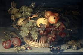 Basket Of Fruit And Admiral Erfly
