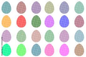 Pastel Green Easter Eggs Pink Blue