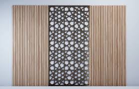 Gold Wooden Wall Panel Decoration 3d