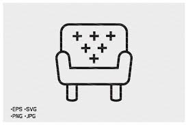 Sofa Line Icon Vector Clip Art Graphic