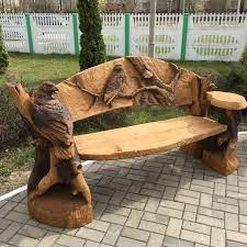 Carved Bench Chainsaw Wood Carving