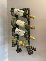 Steampunk Wall Mounted Wine Rack
