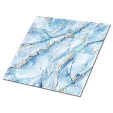 Winter Marble Vinyl Floor Tiles Blue