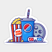 Popcorn Soda And Roll Cartoon
