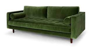 Scott 3 Seater Sofa Grass Green Velvet