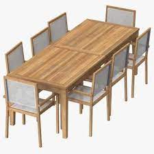Patio Dining Table Rectangle And 8