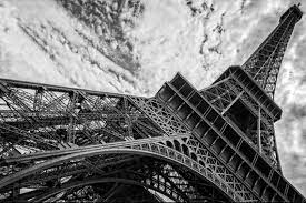 Paris Photo Eiffel Tower Black And