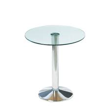 Milan Bistro Table Glass Top Chrome