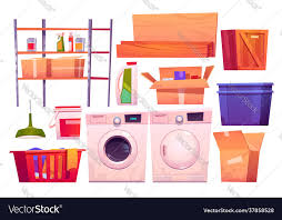 Storage Room With Laundry Equipment