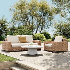 Westport Sofa And Lounge Chair Natural And Concrete Pedestal 44in Coffee Table White West Elm