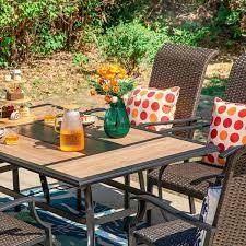 7 Piece Metal Patio Outdoor Dining Set