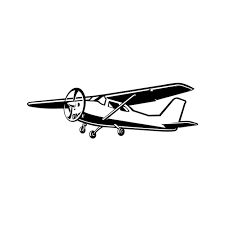 Small Propeller Aircraft Silhouette