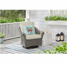 Brown Wicker Outdoor Patio Swivel And