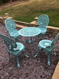 Pale Turquoise Garden Furniture Iron
