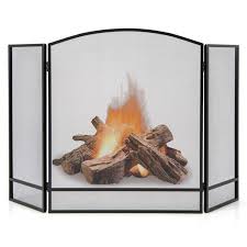 3 Panel Foldable Fireplace Screen With