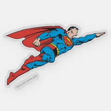 Superman Flying Right Sticker