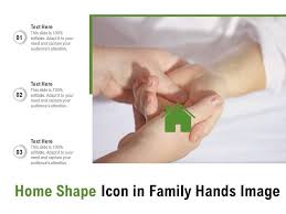 Home Shape Icon In Family Hands Image
