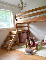 camp loft bed with stair junior height