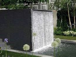 Black Outdoor Wall Water Fountain