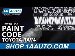 Find Paint Code 05 16 Toyota Rav4