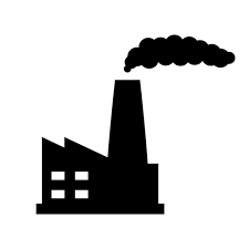 Smoking Industrial Plant Icon Dirty