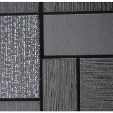 Black Glitter Square Tile Wallpaper