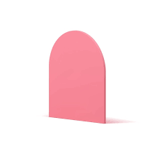 Pink Semicircle Wall Curved Vertical