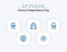 Greece Independence Day Blue Icon Pack