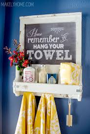 Diy Chalkboard Art Towel Rack And