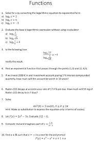 Converting The Logarithmic Equation