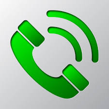 Paper Art Of Green Phone Icon Vector