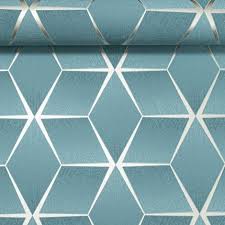 Rasch Textured Geometric Wallpaper Teal