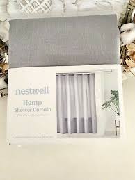 72 Inch Solid Hemp Shower Curtain