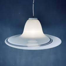 Vintage Murano Glass Swirl Pendant Lamp
